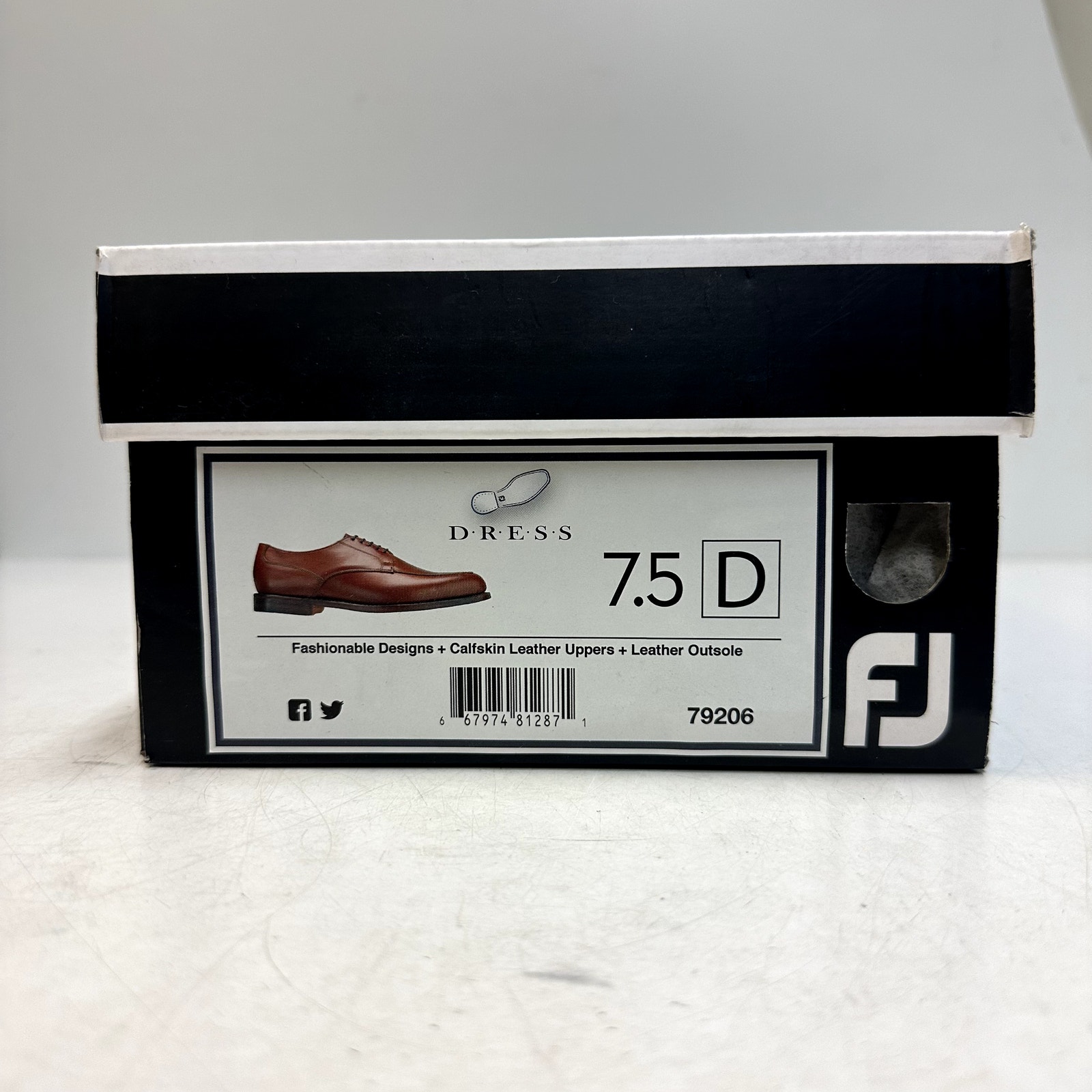 Nib Rancourt & Co. X Footjoy Split Toe Derby Dress Shoe Brown Calf 79206 7.5 D — image 8 of 8